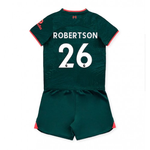 Liverpool Andrew Robertson #26 Tredjedraktsett Barn 2022-23 Kortermet (+ Korte bukser) Liverpool Andrew Robertson #26 Tredjedraktsett Barn 2022-23 Kortermet (+ Korte bukser)